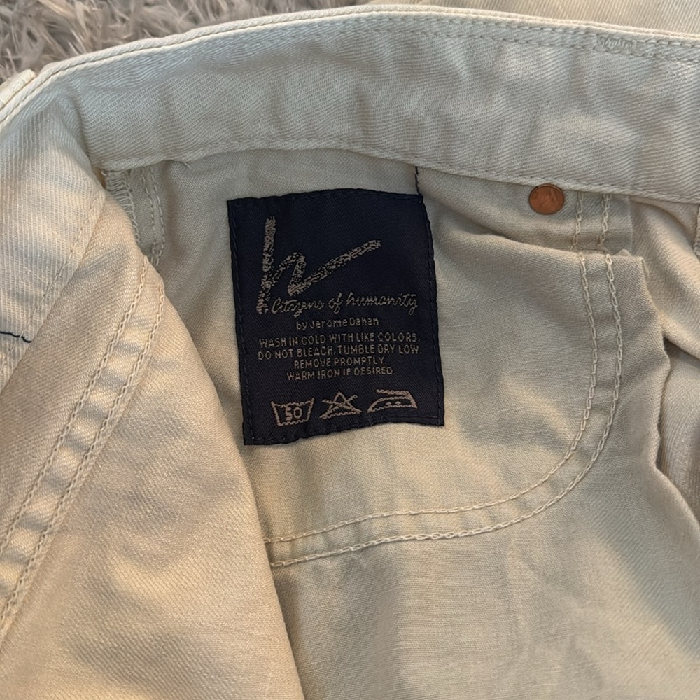 Citizens of Humanity Cream Flare Jeans - Picture 8 of 12
